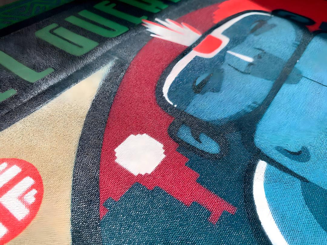 Huitzilopochtli | Canvas & Bamboo Scroll